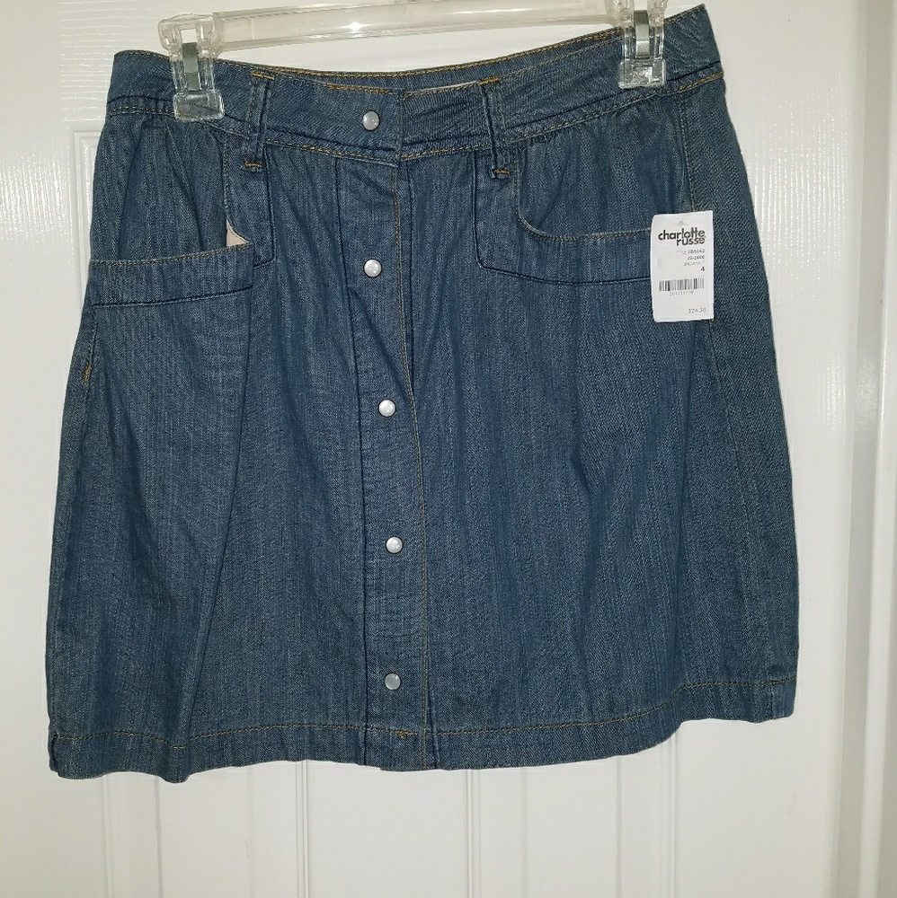 Dark Wash Denim Skirt